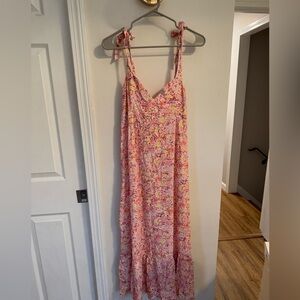 Floral Pink Maxi Dress